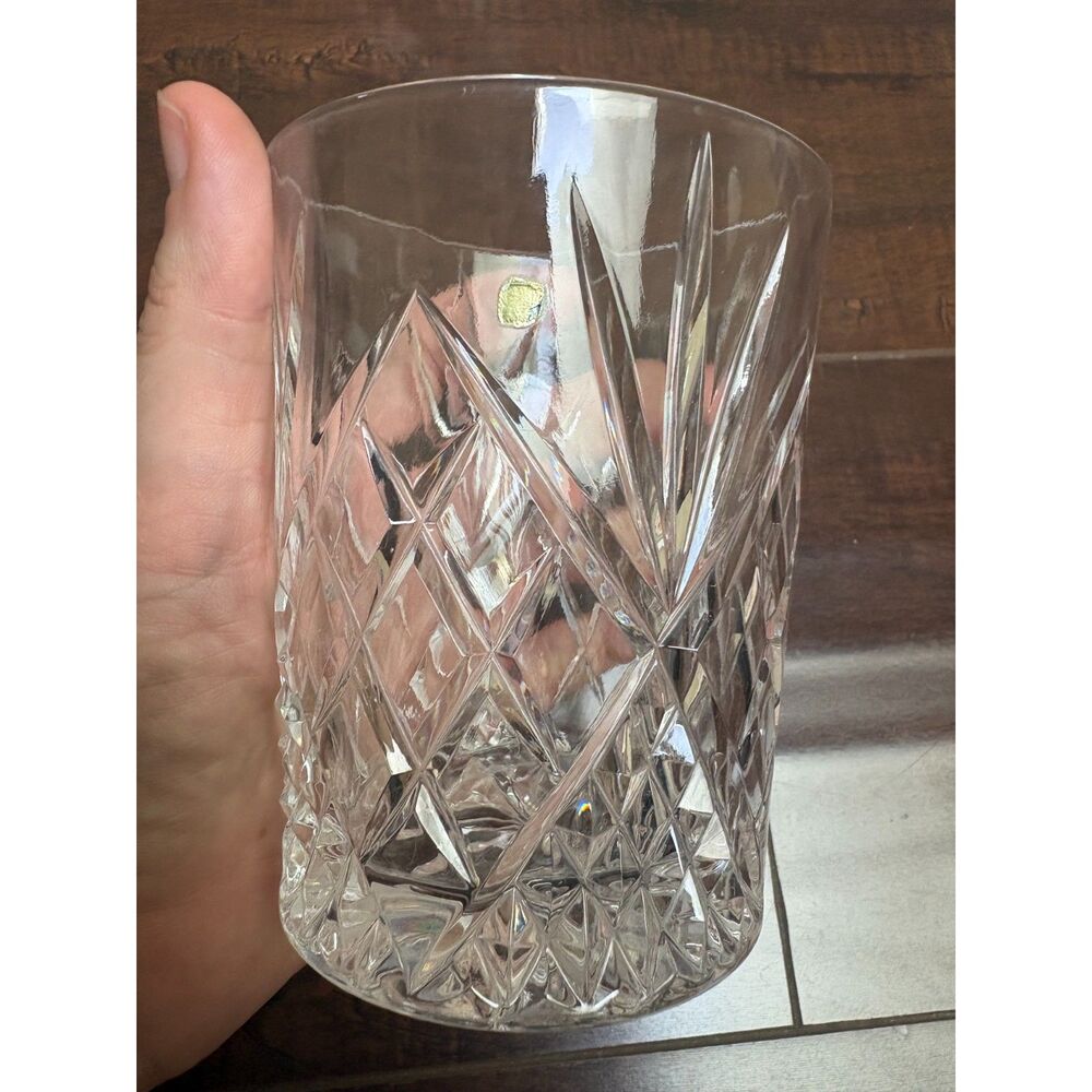Vintage Bohemia Crystal Whiskey Glasses Set of 4 Lowball Rocks Tumblers Boxed - Picture 8 of 9